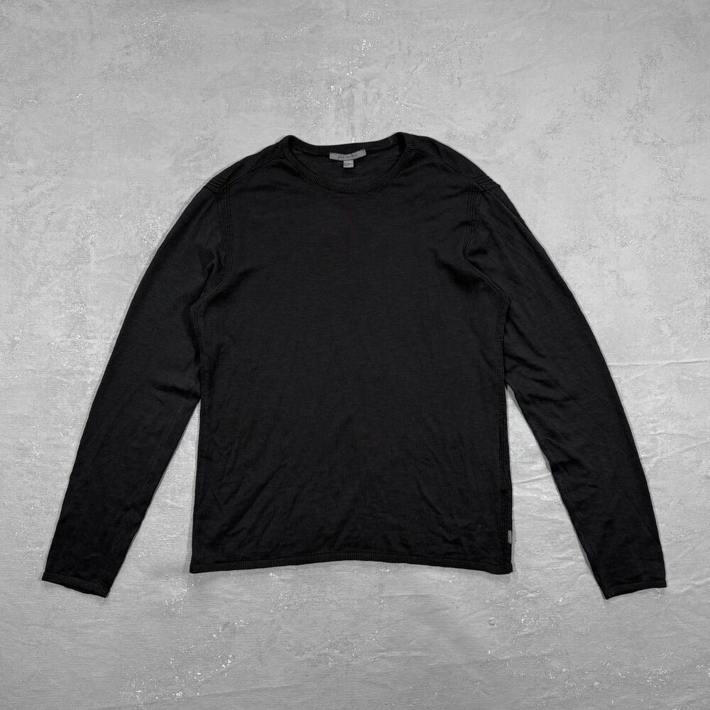 John Varvatos Lightwight Cotton Knit Crewneck Sweater Men's Medium
